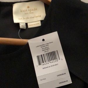 Black loose fitted cold shoulder dress